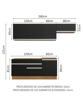 Cocina integral Madesa Glamy