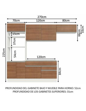 Cocina integral Madesa Glamy