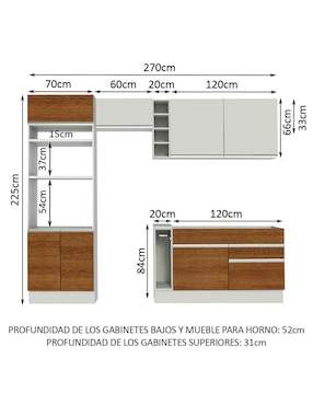 Cocina integral Madesa Jade Glamy