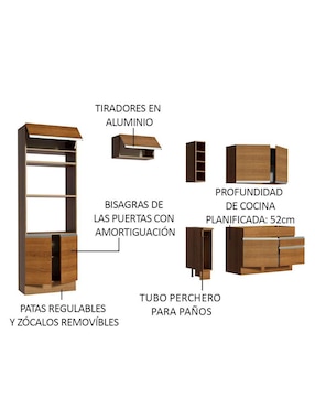 Cocina integral Madesa Jade Glamy