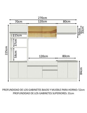 Cocina integral Madesa Glamy