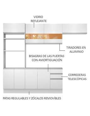Cocina integral Madesa Glamy