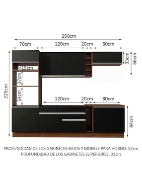 Cocina integral Madesa Vicenza Glamy Kitchen