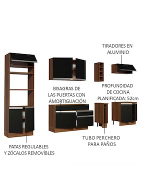 Cocina integral Madesa Vicenza Glamy Kitchen