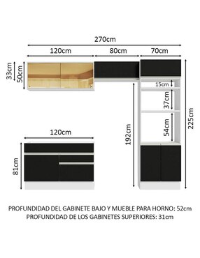 Cocina integral Madesa Glamy