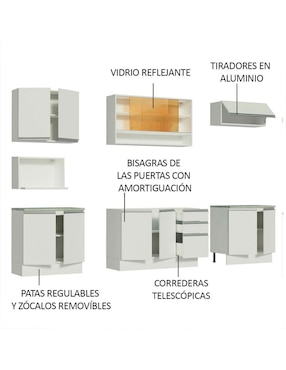 Cocina integral Madesa Genova Glamy