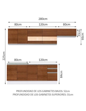 Cocina integral Madesa Glamy