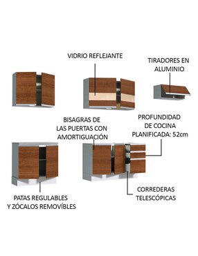 Cocina integral Madesa Glamy