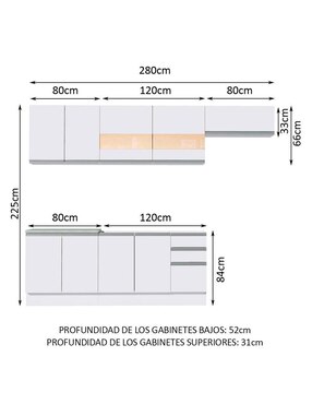 Cocina integral Madesa Marcela Glamy