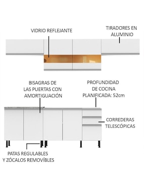Cocina integral Madesa Glamy