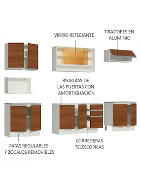 Cocina integral Madesa Genova Glamy