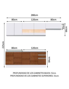 Cocina integral Madesa Marcela Glamy