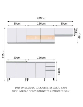 Cocina integral Madesa Glamy