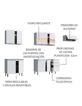 Cocina integral Madesa Glamy