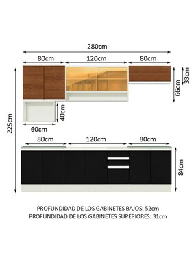 Cocina integral Madesa Genova Glamy