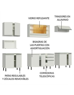 Cocina integral Madesa Genova Glamy