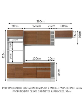 Cocina integral Madesa Safira Glamy