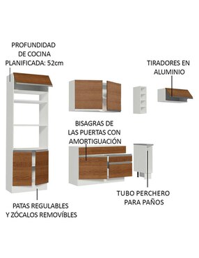 Cocina integral Madesa Safira Glamy
