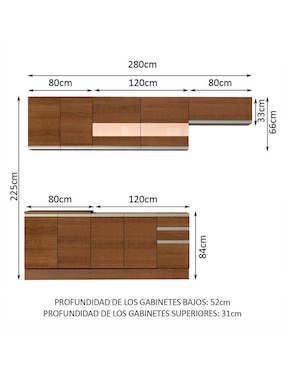 Cocina integral Madesa Marcela Glamy