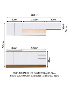 Cocina integral Madesa Marcela Glamy