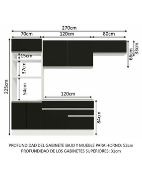 Cocina integral Madesa Glamy