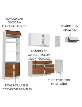 Cocina integral Madesa Safira Glamy