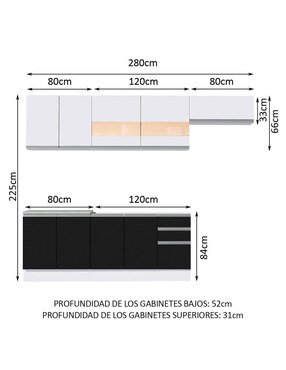 Cocina integral Madesa Marcela Glamy