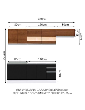 Cocina integral Madesa Marcela Glamy