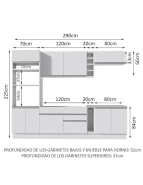 Cocina integral Madesa Vicenza Glamy
