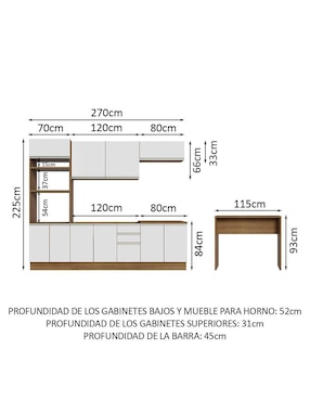 Cocina integral Madesa Glamy