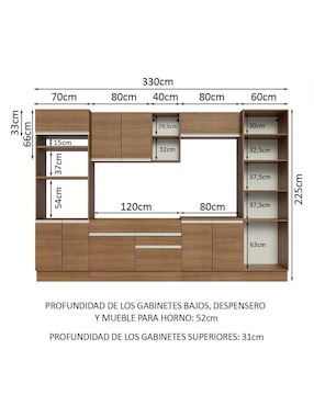 Cocina integral Madesa Glamy
