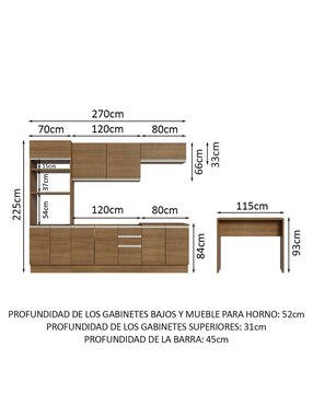 Cocina integral Madesa Glamy