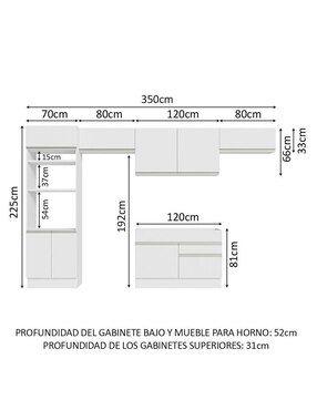 Cocina integral Madesa Glamy