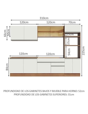 Cocina integral Madesa Glamy