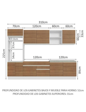 Cocina integral Madesa Glamy