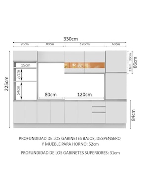 Cocina integral Madesa Roma Glamy