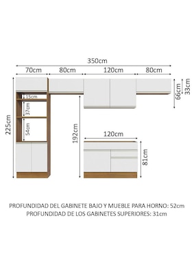 Cocina integral Madesa Glamy
