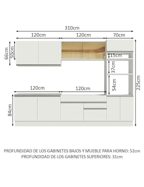 Cocina integral Madesa Glamy
