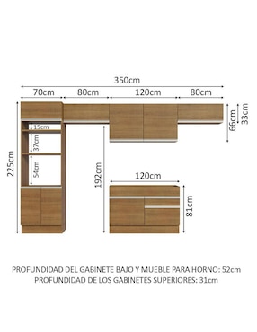 Cocina integral Madesa Glamy