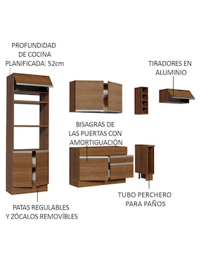 Cocina integral Madesa Safira Glamy
