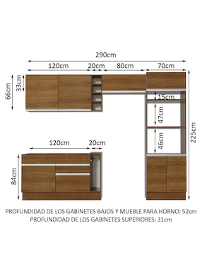 Cocina integral Madesa Glamy