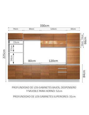Cocina integral Madesa Roma Glamy