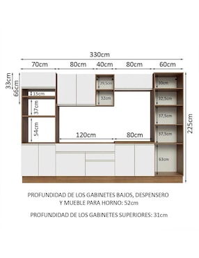 Cocina integral Madesa Glamy