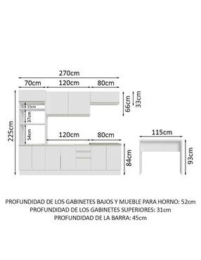 Cocina integral Madesa Glamy