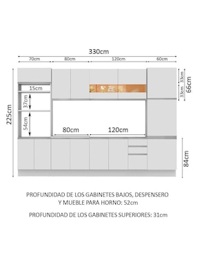 Cocina integral Madesa Olimpia Glamy