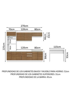 Cocina integral Madesa Glamy