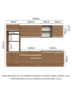 Cocina integral Madesa Glamy