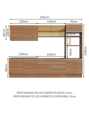 Cocina integral Madesa Glamy