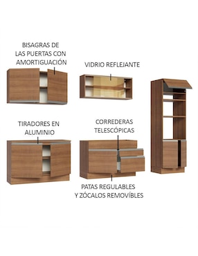 Cocina integral Madesa Glamy