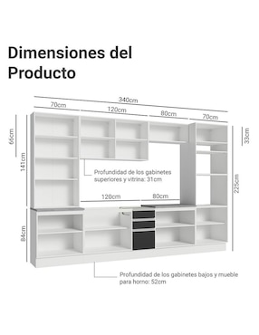 Cocina integral Madesa Glamy